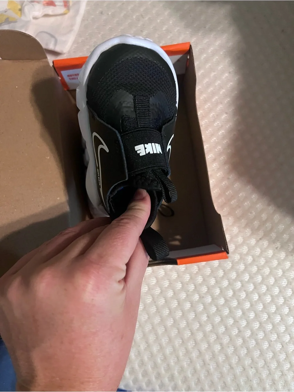 Nike Kids' Black and White Slip-On Athletic Shoes Infant Size 3c